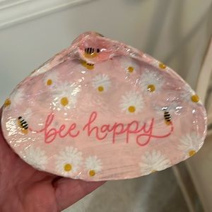 Hand Crafted Decoupage Sea Shell Ring Trinket Dish